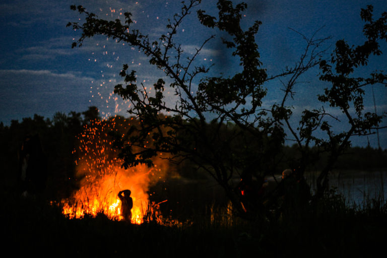 my first juhannus, mid summer, finland bonfire